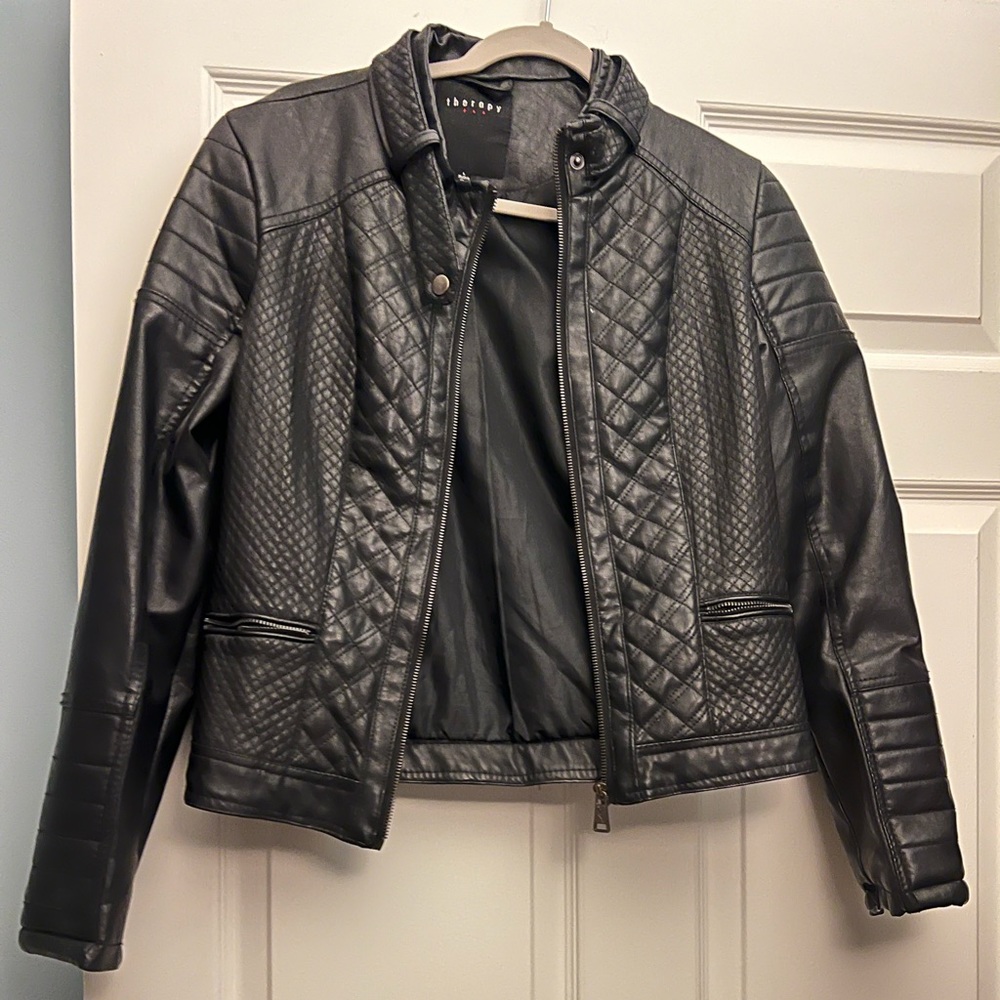 Therapy faux leather jacket